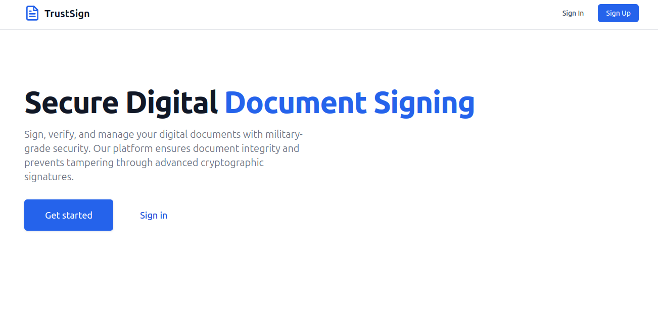 TrustSign – Digital Signature Platform